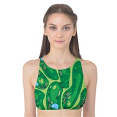 Golf Course Par Golf Course Green Tank Bikini Top by Cemarart