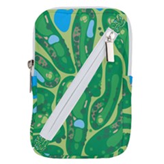 Golf Course Par Golf Course Green Belt Pouch Bag (small) by Cemarart