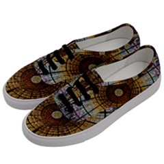 Barcelona Stained Glass Window Men s Classic Low Top Sneakers by Cemarart