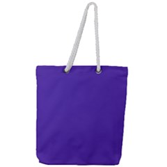 Ultra Violet Purple Full Print Rope Handle Tote (large) by bruzer
