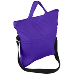 Ultra Violet Purple Fold Over Handle Tote Bag by bruzer