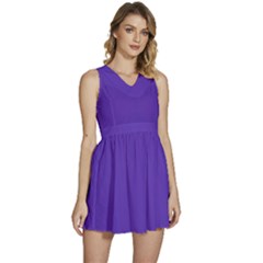 Ultra Violet Purple Sleeveless High Waist Mini Dress by bruzer