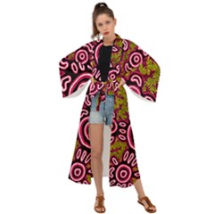 Authentic Aboriginal Art - You Belong Maxi Kimono by hogartharts