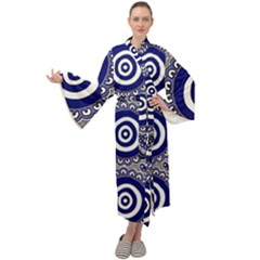 Authentic Aboriginal Art - Gathering Maxi Velvet Kimono by hogartharts