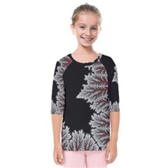 Jungle Road Hawaii Asphalt Mountains Green Kids  Quarter Sleeve Raglan T-shirt