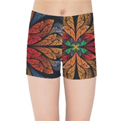 Fractals, Floral Ornaments, Rings Kids  Sports Shorts by nateshop