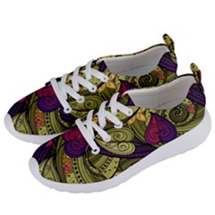 Green Paisley Background, Artwork, Paisley Patterns Women s Lightweight Sports Shoes by nateshop