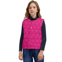 Pink Pattern, Abstract, Background, Bright Kid s Button Up Puffer Vest	 by nateshop