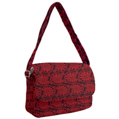 Red Floral Pattern Floral Greek Ornaments Courier Bag by nateshop