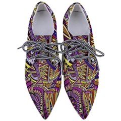 Violet Paisley Background, Paisley Patterns, Floral Patterns Pointed Oxford Shoes by nateshop