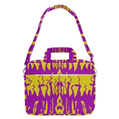 Yellow And Purple In Harmony Macbook Pro 16  Shoulder Laptop Bag by pepitasart