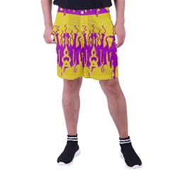 Yellow And Purple In Harmony Men s Pocket Shorts