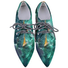 Mountain Birds River Sunset Nature Pointed Oxford Shoes by Cemarart