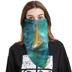 Double Exposure Flower Face Covering Bandana (triangle) by Cemarart