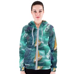 Valley Night Mountains Women s Zipper Hoodie by Cemarart