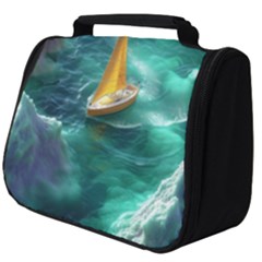 Seascape Boat Sailing Full Print Travel Pouch (big) by Cemarart