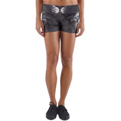 Lion King Of The Jungle Nature Yoga Shorts by Cemarart