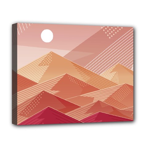 Mountains Sunset Landscape Nature Deluxe Canvas 20  X 16  (stretched) by Cemarart