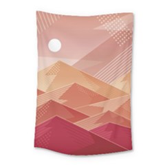 Mountains Sunset Landscape Nature Small Tapestry by Cemarart