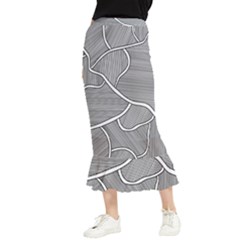 Authentic Aboriginal Art - Farm-lands3 Maxi Fishtail Chiffon Skirt by hogartharts