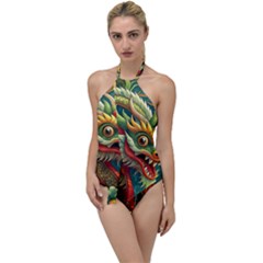 Chinese New Year ¨c Year Of The Dragon Go With The Flow One Piece Swimsuit