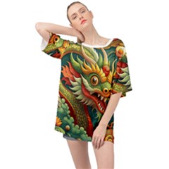 Chinese New Year ¨c Year Of The Dragon Oversized Chiffon Top