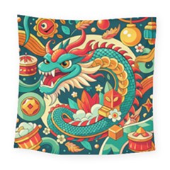 Chinese New Year ¨c Year Of The Dragon Square Tapestry (large) by Valentinaart