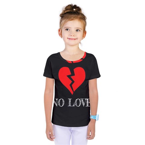 No Love, Broken, Emotional, Heart, Hope Kids  One Piece T-shirt by nateshop