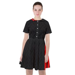 Abstract Black & Red, Backgrounds, Lines Sailor Dress by nateshop