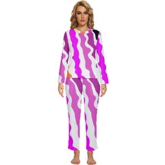 Warp Liquid Multicolor Kids Womens  Long Sleeve Lightweight Pajamas Set by Cemarart