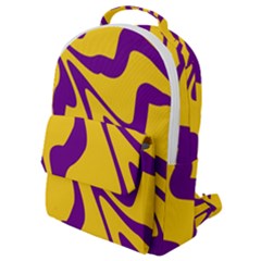 Waves Pattern Lines Wiggly Flap Pocket Backpack (small)