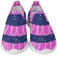 Texture Grunge Speckles Dot Kids  Slip On Sneakers