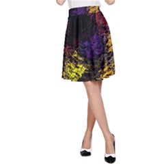 Floral Patter Flowers Floral Drawing A-line Skirt by Cemarart