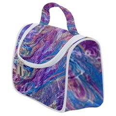 Amethyst Flow Satchel Handbag by kaleidomarblingart