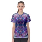 Cobalt arabesque Women s Sport Mesh T-Shirt