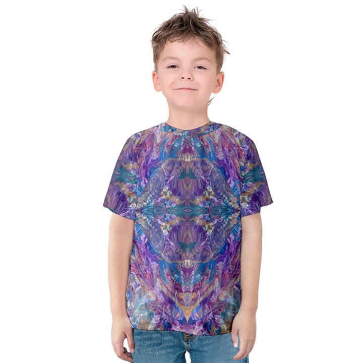 Cobalt arabesque Kids  Cotton T-Shirt