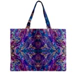 Cobalt arabesque Zipper Mini Tote Bag