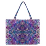 Cobalt arabesque Zipper Medium Tote Bag