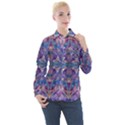 Cobalt arabesque Women s Long Sleeve Pocket Shirt View1
