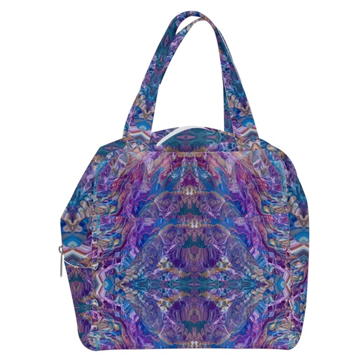 Cobalt arabesque Boxy Hand Bag