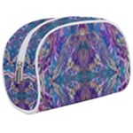 Cobalt arabesque Make Up Case (Medium)