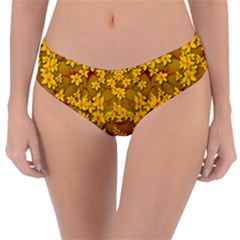 Blooming Flowers Of Lotus Paradise Reversible Classic Bikini Bottoms
