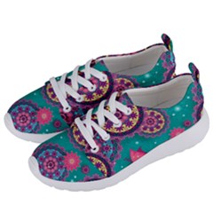 Floral Pattern Abstract Colorful Flow Oriental Spring Summer Women s Lightweight Sports Shoes