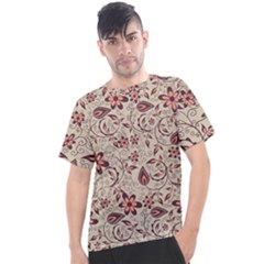 Violet Floral Pattern Flowers Vintage Flora Patterns Men s Sport Top