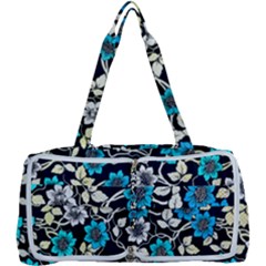 Blue Flower Floral Flora Naure Pattern Multi Function Bag by Cemarart