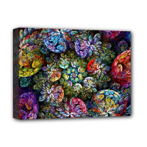 Floral Fractal 3d Art Pattern Deluxe Canvas 16  X 12  (stretched)  by Cemarart