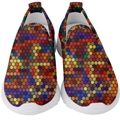 Hexagon Honeycomb Pattern Kids  Slip On Sneakers