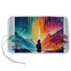 Starry Night Wanderlust: A Whimsical Adventure Pen Storage Case (l) by stine1