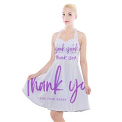 Thank You  Halter Party Swing Dress  by lipli