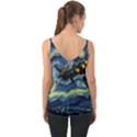 Spaceship Starry Night Van Gogh Painting Chiffon Cami View2